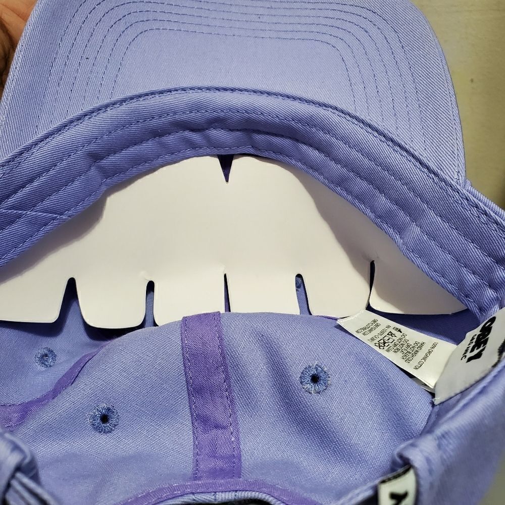 Obey Bold Label Organic Mens 6 Panel Strapback Digital Violet NWT - Picture 8 of 9